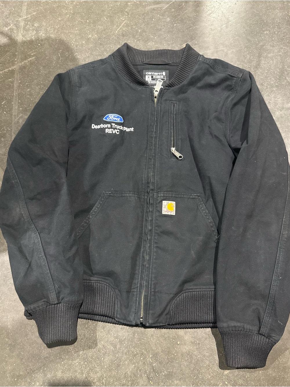 Carhartt Ford Dearborn Truck Plant REVC Jacket Youth M 8-10 OJ2524-W Black